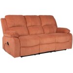 Bestmobilier - armand - canap 3 places relax lectrique en velours ctel - terracotta