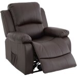 Bestmobilier - armand - fauteuil relax �lectrique en simili - marron