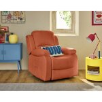 Bestmobilier - armand - fauteuil relax �lectrique en velours c�tel� - terracotta
