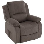 Bestmobilier - armand - fauteuil relax �lectrique en velours c�tel� - marron