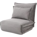 Bestmobilier - candice - banquette 1 place convertible clic - clac en velours c�tel�