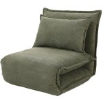 Bestmobilier - candice - banquette 1 place convertible clic - clac en velours ctel