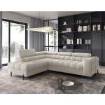 Bestmobilier - elisa - canap d'angle gauche 5 places convertible avec coffre et ttires rglables en ...
