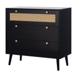 Goto - commode - noir et cannage - 80 cm