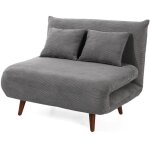 Bestmobilier - lumi - banquette convertible clic - clac 1 place en velours ctel