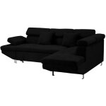Bestmobilier - margaux - canap d'angle droit 5 places convertible avec coffre et ttires rglables ...