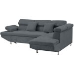 Bestmobilier - margaux - canap d'angle droit 5 places convertible avec coffre et ttires rglables ...