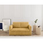 Bestmobilier - marilia - canap� 2 places convertible d�plimousse en velours textur�