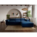 Bestmobilier - pablo - canap d'angle droit - 6 places - convertible avec coffre et ttires rglables ...