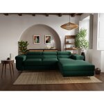 Bestmobilier - pablo - canap d'angle droit - 6 places - convertible avec coffre et ttires rglables ...