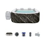 Spa gonflable bestway - lay - z - spa hollywood - 140 airjets - 180 x 180 x 66 cm - 4 a 6 places - carré ... Spa gonflable bestway - lay - z - spa hollywood - 140 airjets - 180 x 180 x 66 cm - 4 a 6 places - carré ...