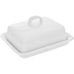 Beurrier en c�ramique blanc, r�cipient � beurre orion 150500