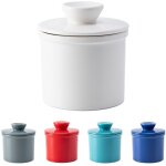 Beurrier de comptoir avec ligne d'eau, beurrier avec couvercle, beurrier frais en c�ramique, porte - ...