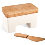 Beurrier À eau intelligent avec couteau blanc Beurrier À eau intelligent avec couteau blanc