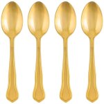Bialetti line pure gold (set de 4 cuill�res � caf�)