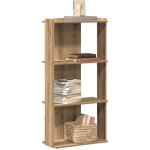 Maison chic - bibliothque  3 niveaux - tagre de rangement chne artisanal 60x30x120 cm 354284