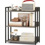 Goplus biblioth�que � 3 niveaux avec �tag�re r�glable - cadre en m�tal - dispositif anti - renversement ...