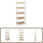 Vidaxl - bibliothque  5 niveaux chne 60x27, 6x158, 5 cm bois ingnierie - bibliothque murale - tagre ...