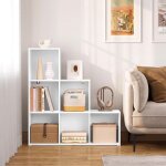 Woltu - biblioth�que avec 6 cubes 90x30x90cm, �tag�re d'escalier, meuble de rangement � cubes, �tag�re ...