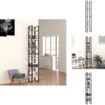 Bibliothque  6 niveaux blanc 40x30x210 cm bois ingnierie - bibliothque blanche - bibliothque industrielle ...