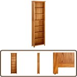 Vidaxl - bibliothque  7 niveaux 60x22x200 cm bois de chne massif - bibliothque en bois - bibliothque ...