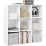 Woltu - bibliothque avec 9 compartiments tagre cubique, cloison  cubes ouvertes, meuble de rangement, ...