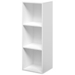 Biblioth�que basse en bois 3 �tag�res pour bureau et �tude ika 4