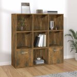 S - giant - bibliothque en bois, tagre de rangement 9 cubes, inclus 7 cubes ouvertes et 2 cubes avec ...