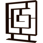 Biblioth�que en bois  sarmasik  - 124 x 22 x 149 cm - weng�