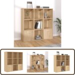 Bibliothque chne sonoma 98x30x98 cm bois d?ingnierie - bibliothque murale - bibliothque moderne ...