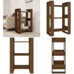 Biblioth�que / cloison marron miel 60x35x91 cm bois massif - biblioth�que - biblioth�que en bois - meuble ...