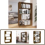 Biblioth�que / cloison marron miel 80x25x132 cm bois massif - biblioth�que - biblioth�que design - meuble ...
