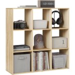 Woltu - biblioth�que cubique � 9 compartiments ouverts 94x29, 5x93 cm, �tag�re de rangement � 3 niveaux, ...