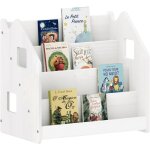 Idimex - biblioth�que enfant bruno en pin massif laqu� blanc