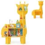 Goplus - bibliothque pour enfant, etagres ouvertes avec kits anti - renversement, organisateur de jouets, ...