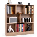 Costway ? biblioth�que enfant 8 cubes ? organiseur de rangement autoportant 100 cm ? 2 kits anti - basculement ...