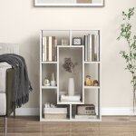 Biblioth�que, �tag�re de rangement g�om�trique 7 cubes, �tag�re d'angle ouverte, d�corative, anti - renverseme ...