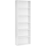 Biblioth�que, �tag�re sur 6 niveaux, meuble de rangement ouvert, �tag�re, 24 x 60 x 178, 5 cm, pour salon, ...