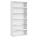 Bibliothque, tagre sur 6 niveaux, meuble de rangement ouvert, tagre, 24 x 80 x 160, 7 cm, pour salon, ...