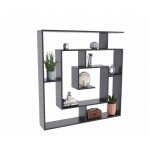 Biblioth�que leonidas, noire, � poser ou � suspendre, salon, bureau