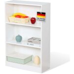 Biblioth�que maine �tag�re blanche sur pied en bois � 3 / 4 / 6 �tages blanc, 60 x 24 x 93 cm (3 �tages) ...