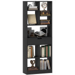 Biblioth�que meuble de rangement - homcom - tiroir et �tag�res ouvertes - 60 x 26 x 158 cm - noir
