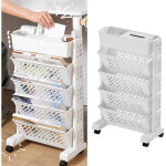 Bibliothque mobile tagre mobile chariot rotatif amovible en plastique multifonctionnel chariot roulant ...