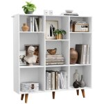Pipishell - bibliothque modulaire 9 cubes - tagre design 3 niveaux (100x108cm) - rangement ouvert ...