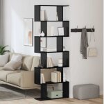 Biblioth�que noir 70 x 24 x 193. 5 cm bois d'ing�nierie vidaxl