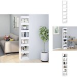 Bibliothque / sparateur de pice blanc 40x30x198 cm - bibliothque blanche - meuble rangement - tagre ...