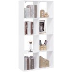 Biblioth�que woltu, �tag�re rangement � 4 niveaux 71x29x140. 5cm, meuble de rangement, meuble cube avec ...