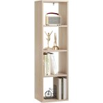 Woltu - biblioth�que �tag�re rangement � 4 niveaux, �tag�re cube, �tag�re livre, 30x106, 5x23, 5cm, ch�ne ...