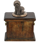 Bichon fris�, chien de tenerife - urne pour cendres de chien, urne avec statuette, urne �l�gante de style ...