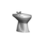 Bidet avec siphon de sol blanc brillant - tris Bidet avec siphon de sol blanc brillant - tris